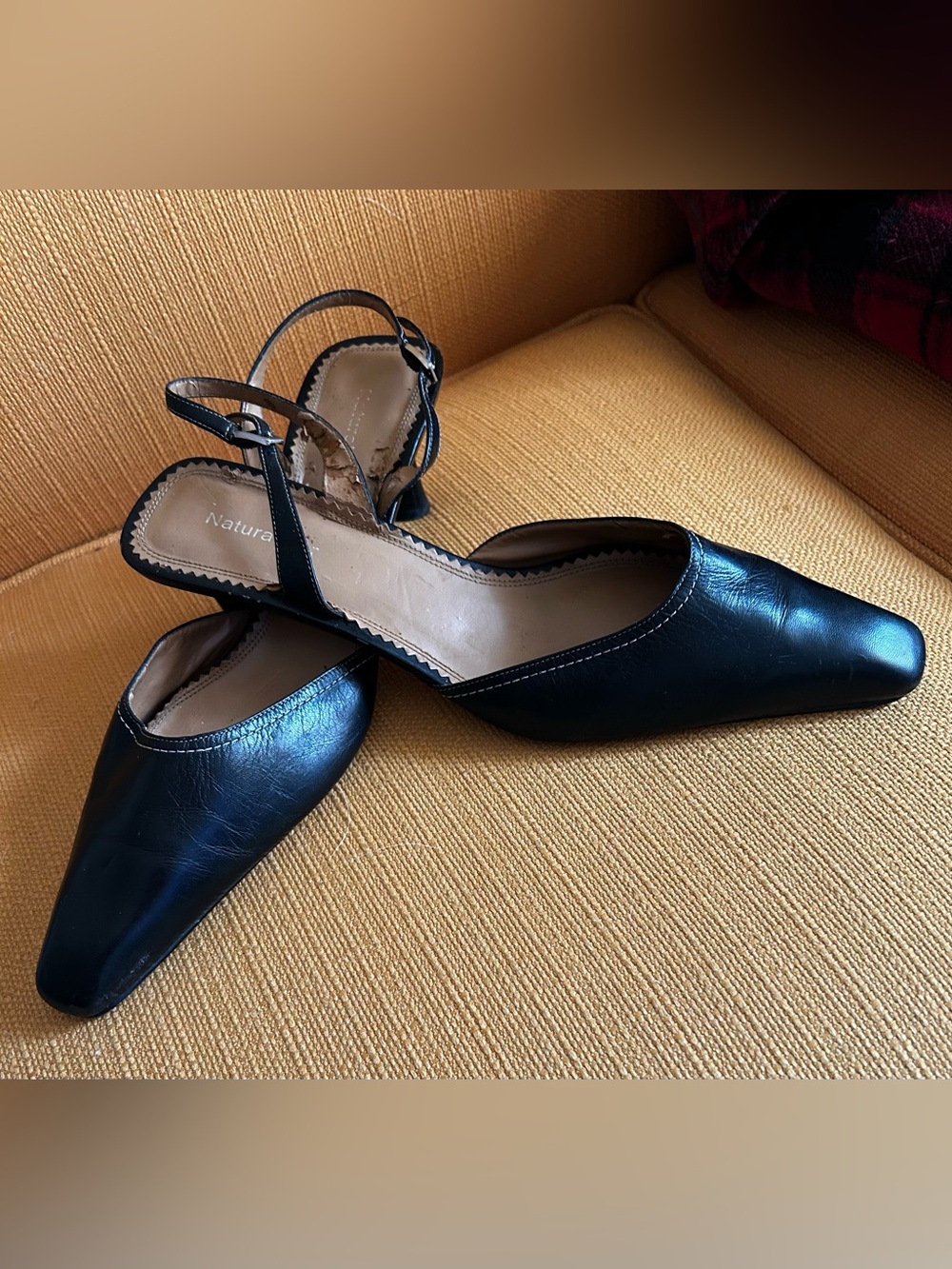 Naturalizer Black Pointed Slingback Mules size 11 m